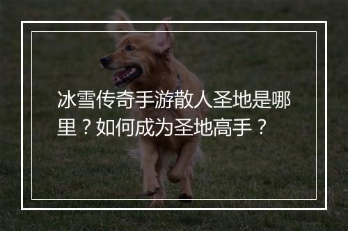 冰雪传奇手游散人圣地是哪里？如何成为圣地高手？