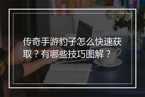传奇手游豹子怎么快速获取？有哪些技巧图解？