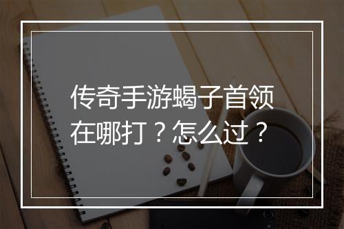 传奇手游蝎子首领在哪打？怎么过？