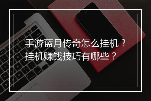 手游蓝月传奇怎么挂机?挂机赚钱技巧有哪些?