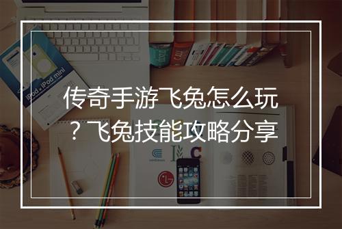 传奇手游飞兔怎么玩？飞兔技能攻略分享