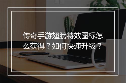 传奇手游翅膀特效图标怎么获得？如何快速升级？