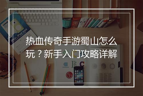 热血传奇手游蜀山怎么玩？新手入门攻略详解