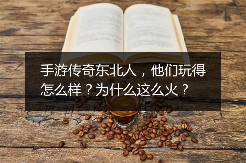 手游传奇东北人，他们玩得怎么样？为什么这么火？