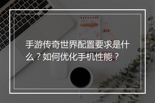 手游传奇世界配置要求是什么？如何优化手机性能？