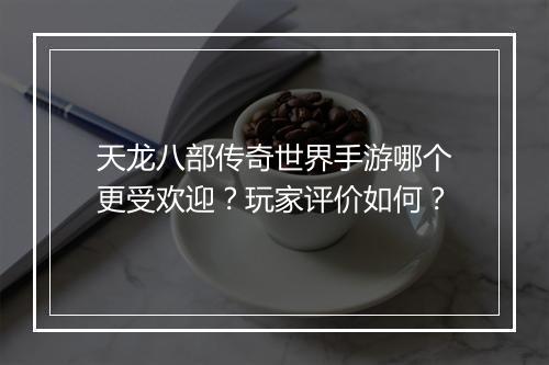天龙八部传奇世界手游哪个更受欢迎？玩家评价如何？