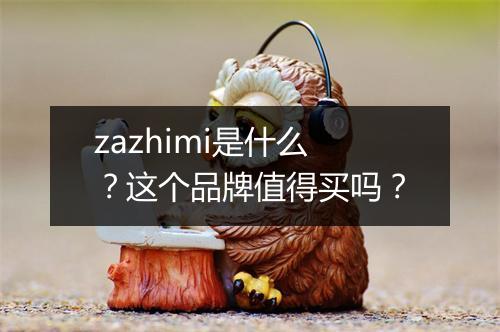 zazhimi是什么？这个品牌值得买吗？