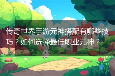 传奇世界手游元神搭配有哪些技巧？如何选择最佳职业元神？