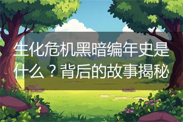生化危机黑暗编年史是什么？背后的故事揭秘