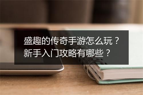 盛趣的传奇手游怎么玩？新手入门攻略有哪些？