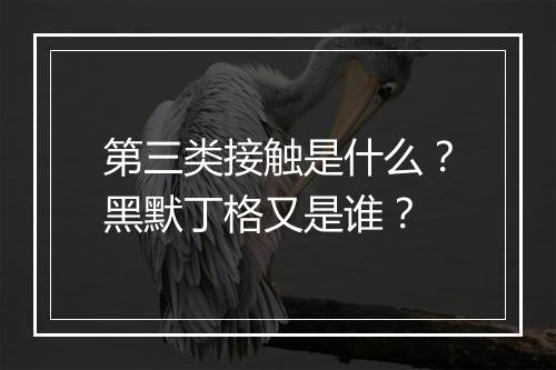 第三类接触是什么？黑默丁格又是谁？