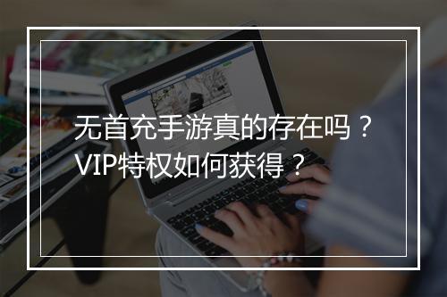 无首充手游真的存在吗？VIP特权如何获得？