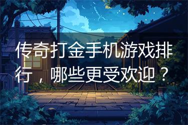 传奇打金手机游戏排行，哪些更受欢迎？