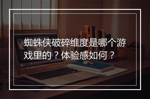 蜘蛛侠破碎维度是哪个游戏里的？体验感如何？