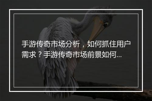 手游传奇市场分析，如何抓住用户需求？手游传奇市场前景如何？