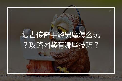 复古传奇手游男魔怎么玩？攻略图鉴有哪些技巧？