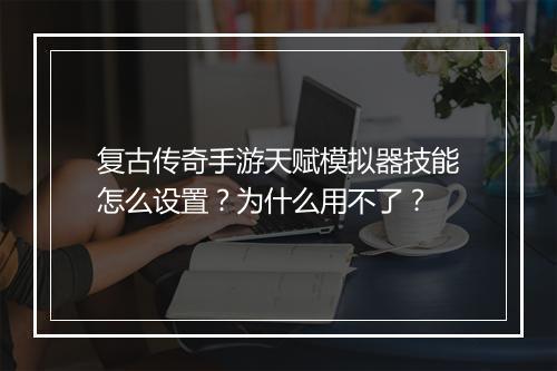 复古传奇手游天赋模拟器技能怎么设置?为什么用不了?