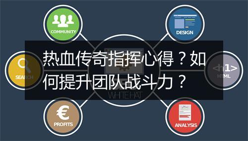 热血传奇指挥心得？如何提升团队战斗力？