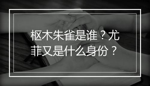 枢木朱雀是谁？尤菲又是什么身份？