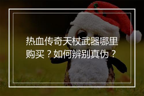 热血传奇天杖武器哪里购买？如何辨别真伪？