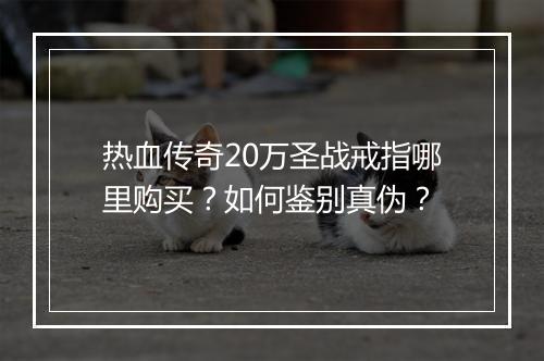 热血传奇20万圣战戒指哪里购买？如何鉴别真伪？