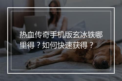 热血传奇手机版玄冰铁哪里得？如何快速获得？