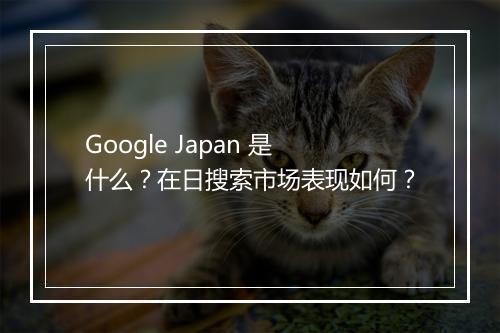 Google Japan 是什么？在日搜索市场表现如何？