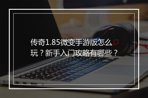传奇1.85微变手游版怎么玩？新手入门攻略有哪些？