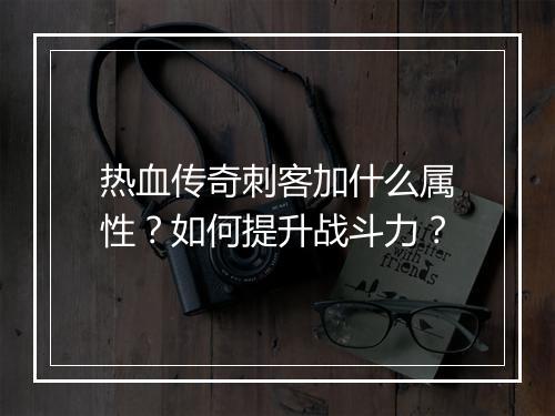 热血传奇刺客加什么属性？如何提升战斗力？
