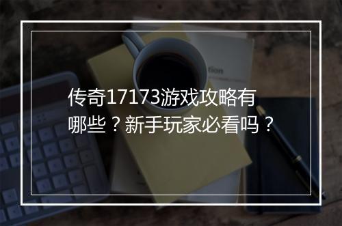 传奇17173游戏攻略有哪些？新手玩家必看吗？