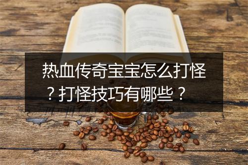 热血传奇宝宝怎么打怪？打怪技巧有哪些？