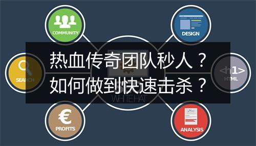 热血传奇团队秒人？如何做到快速击杀？