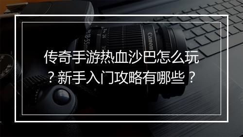 传奇手游热血沙巴怎么玩？新手入门攻略有哪些？