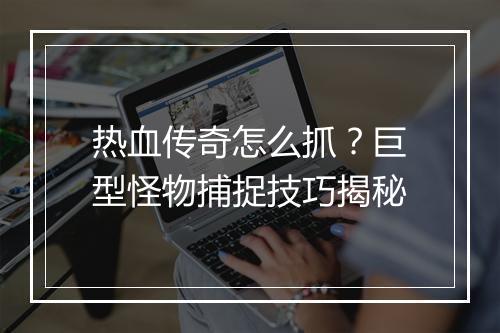 热血传奇怎么抓？巨型怪物捕捉技巧揭秘