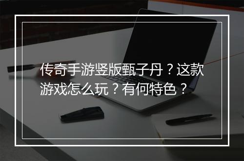 传奇手游竖版甄子丹？这款游戏怎么玩？有何特色？