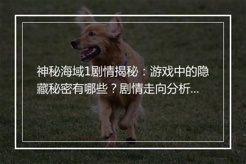 神秘海域1剧情揭秘：游戏中的隐藏秘密有哪些？剧情走向分析！