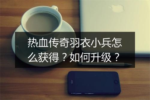 热血传奇羽衣小兵怎么获得？如何升级？