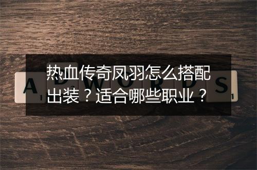 热血传奇凤羽怎么搭配出装？适合哪些职业？