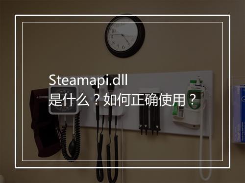 Steamapi.dll是什么？如何正确使用？