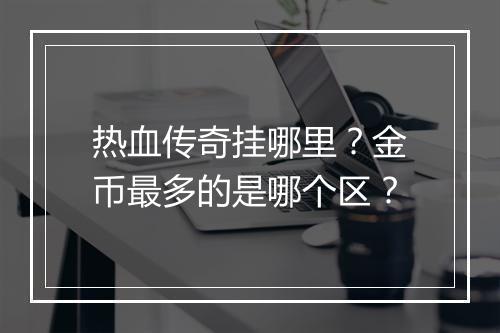热血传奇挂哪里？金币最多的是哪个区？