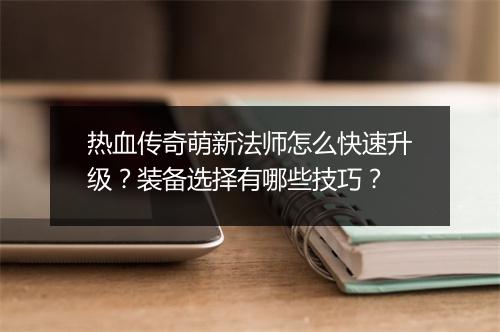 热血传奇萌新法师怎么快速升级？装备选择有哪些技巧？