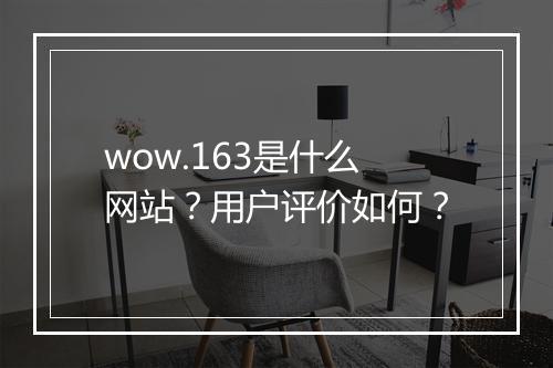 wow.163是什么网站？用户评价如何？