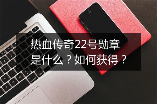 热血传奇22号勋章是什么？如何获得？