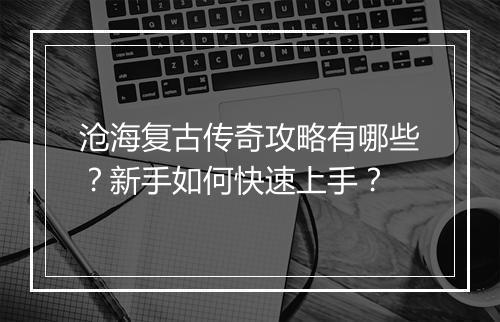 沧海复古传奇攻略有哪些？新手如何快速上手？