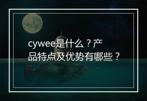 cywee是什么？产品特点及优势有哪些？