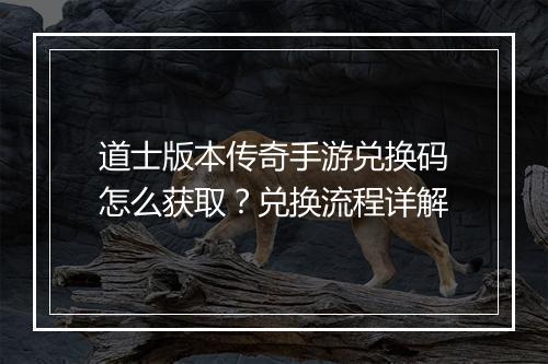 道士版本传奇手游兑换码怎么获取？兑换流程详解