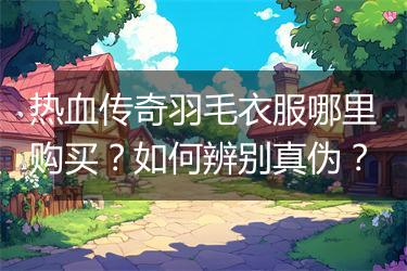 热血传奇羽毛衣服哪里购买？如何辨别真伪？