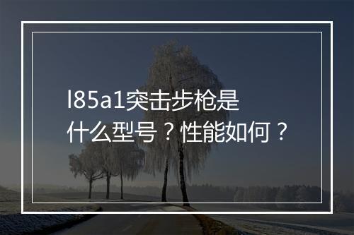 l85a1突击步枪是什么型号？性能如何？