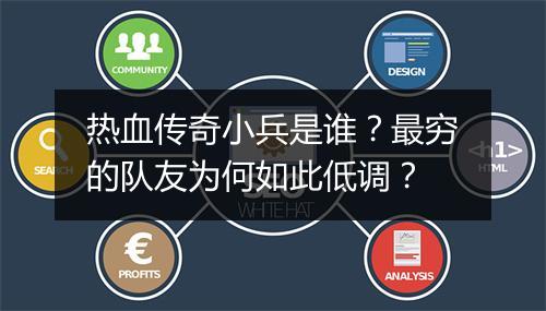 热血传奇小兵是谁？最穷的队友为何如此低调？