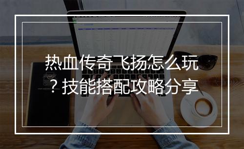 热血传奇飞扬怎么玩？技能搭配攻略分享